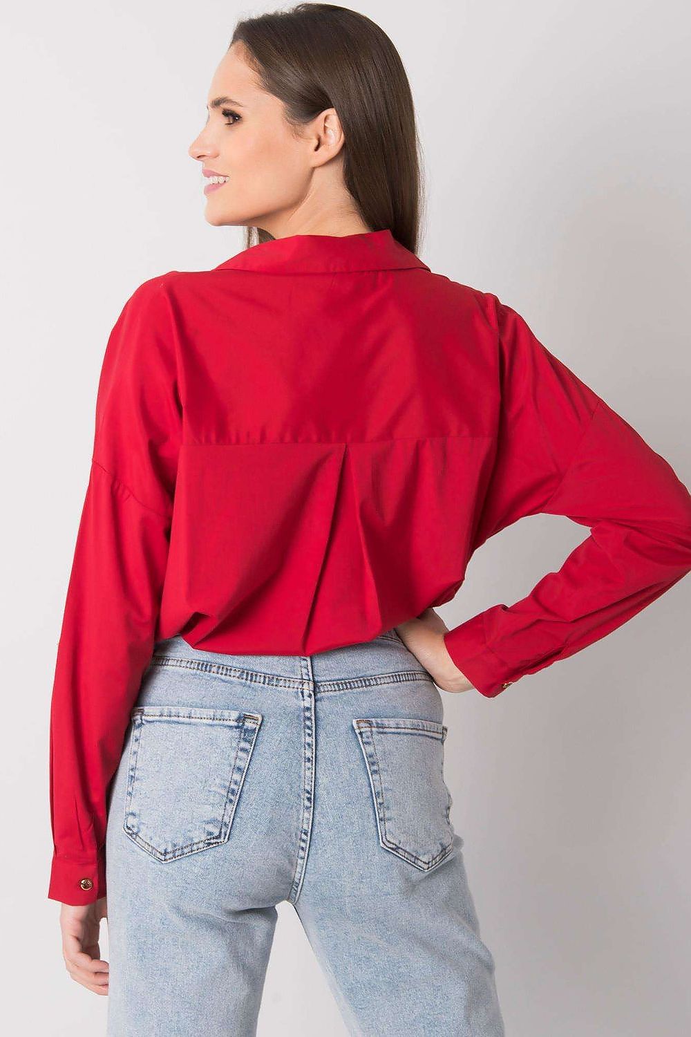   Koszula Damska Model EM-KS-004.42 Dark Red - Ex Moda 