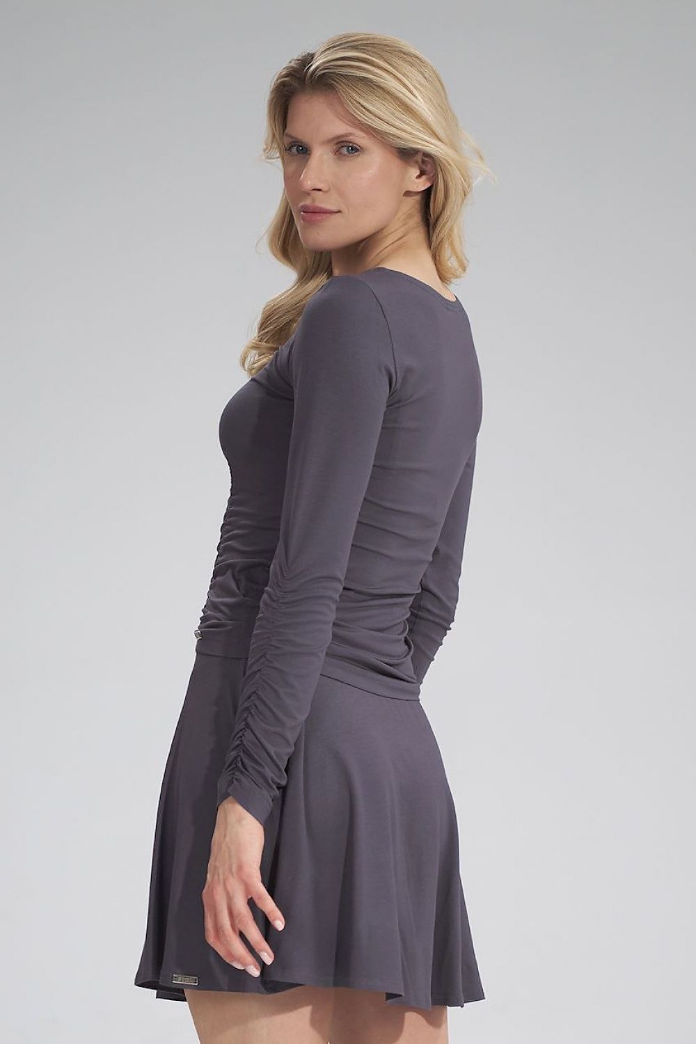   Bluzka Model M788 Dark Grey - Figl 
