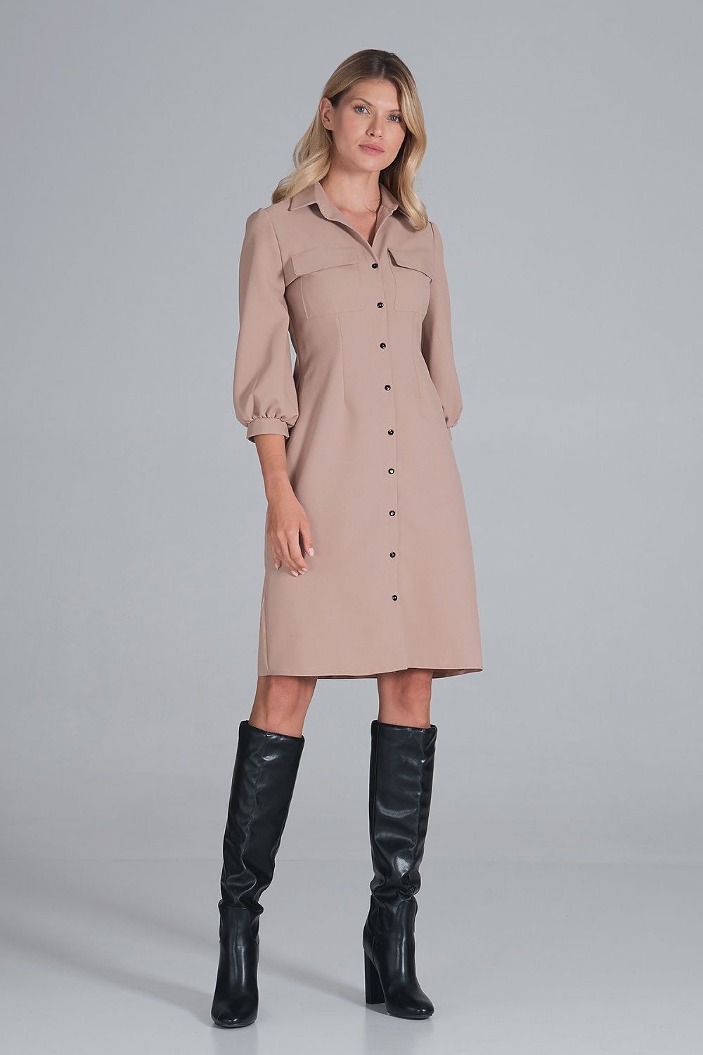  Sukienka Model M849 Beige - Figl 
