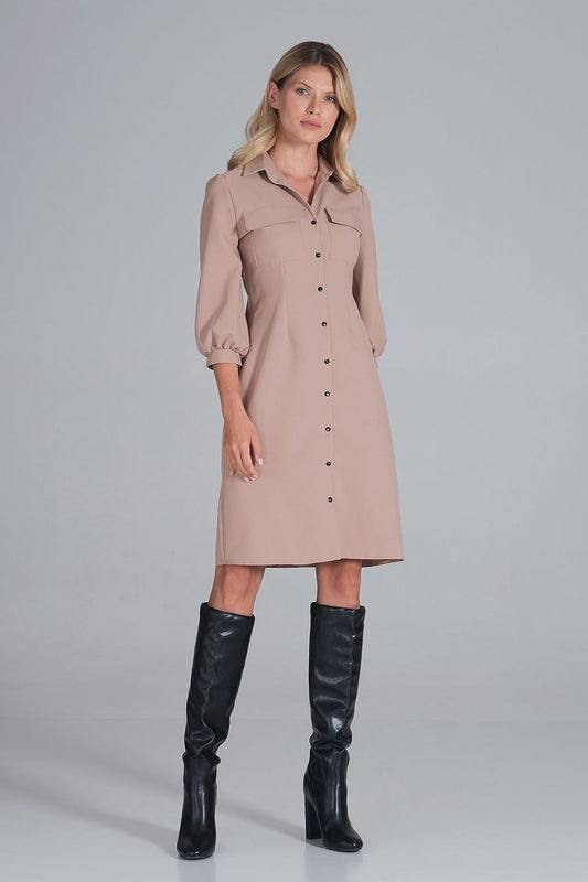  Sukienka Model M849 Beige - Figl 
