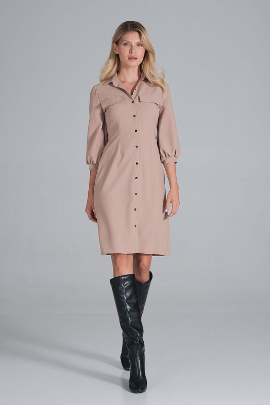  Sukienka Model M849 Beige - Figl 