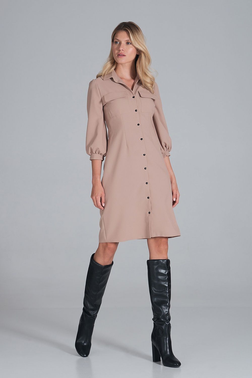  Sukienka Model M849 Beige - Figl 