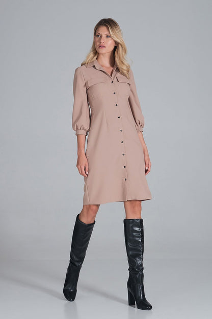  Sukienka Model M849 Beige - Figl 