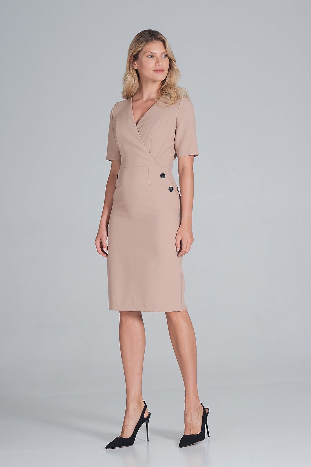  Sukienka Model M851 Beige - Figl 