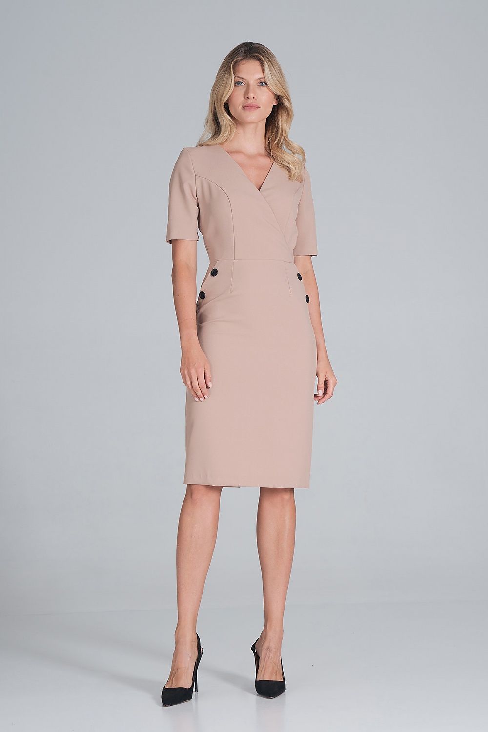  Sukienka Model M851 Beige - Figl 