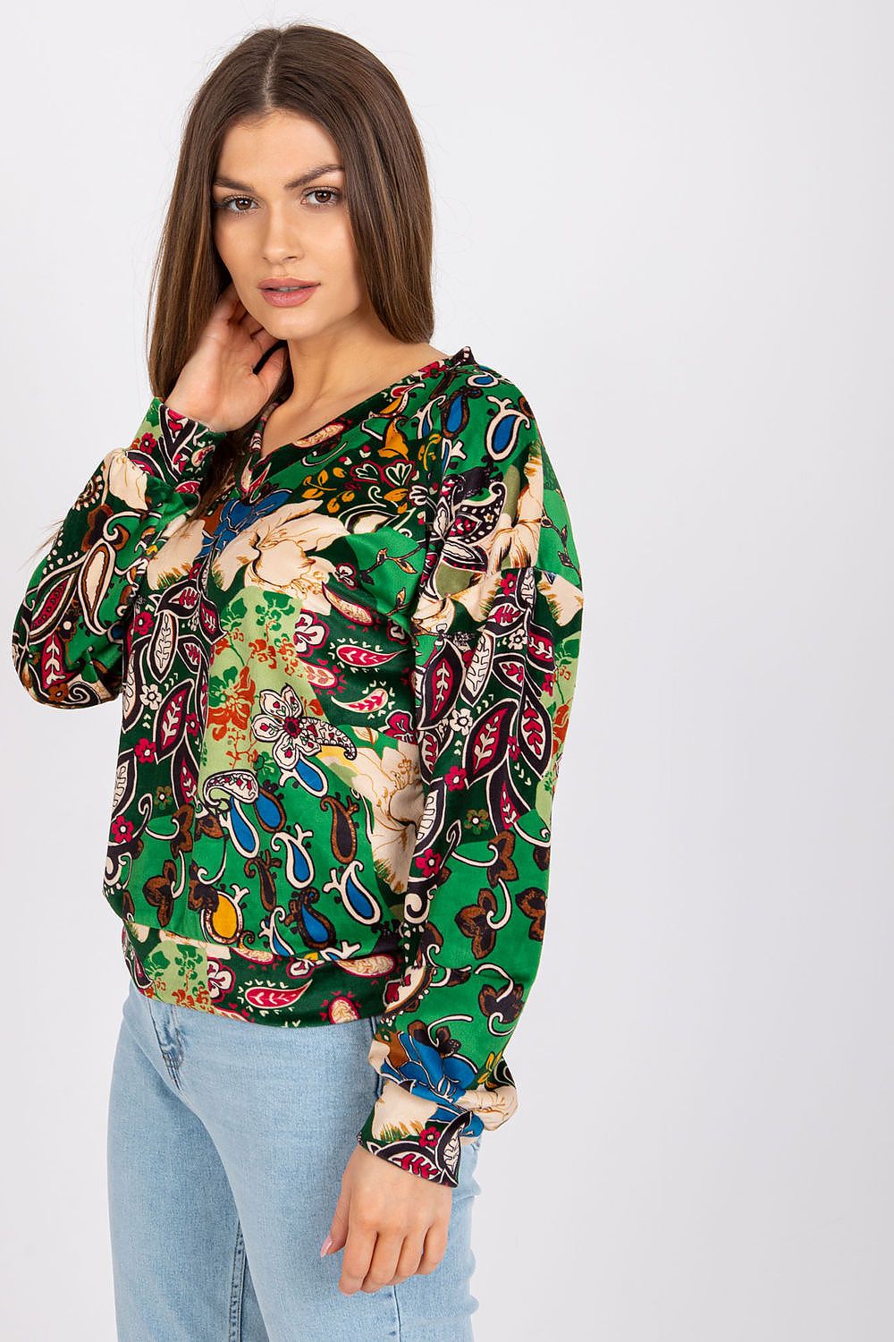   Bluzka Model DHJ-BZ-6033-2.46P Green - Italy Moda 