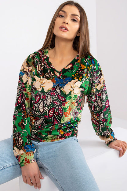   Bluzka Model DHJ-BZ-6033-2.46P Green - Italy Moda 