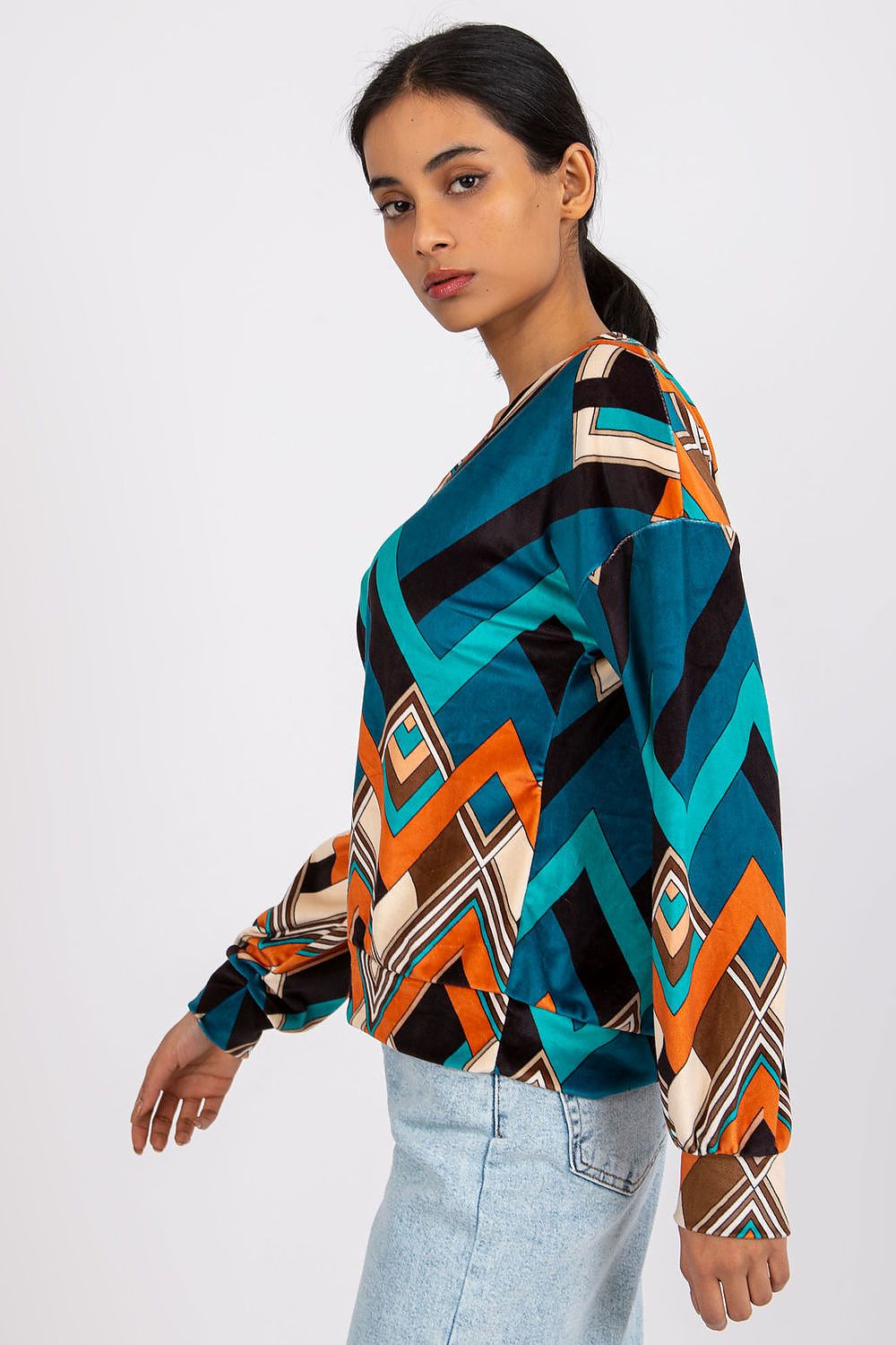   Bluzka Model DHJ-BZ-6033-1.49P Morski - Italy Moda 