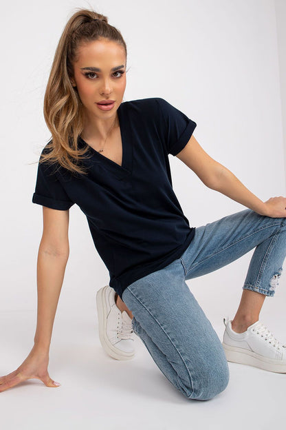   T-shirt Damski Model RV-TS-7666.19 Navy - BFG 