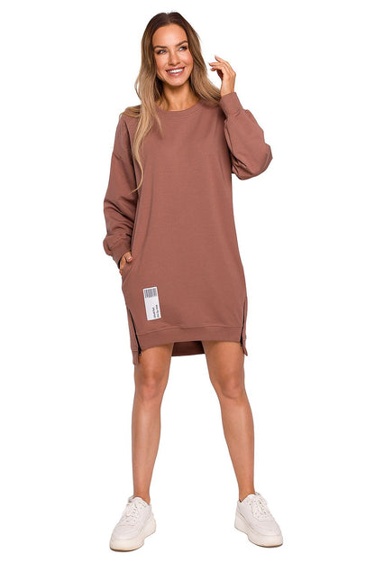  Sukienka Model MOE676 Chocolate - Moe 
