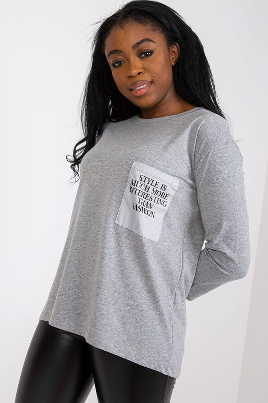   Bluzka Model EM-BZ-N612.64P Grey - Ex Moda 