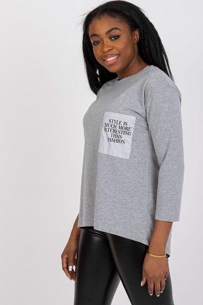   Bluzka Model EM-BZ-N612.64P Grey - Ex Moda 