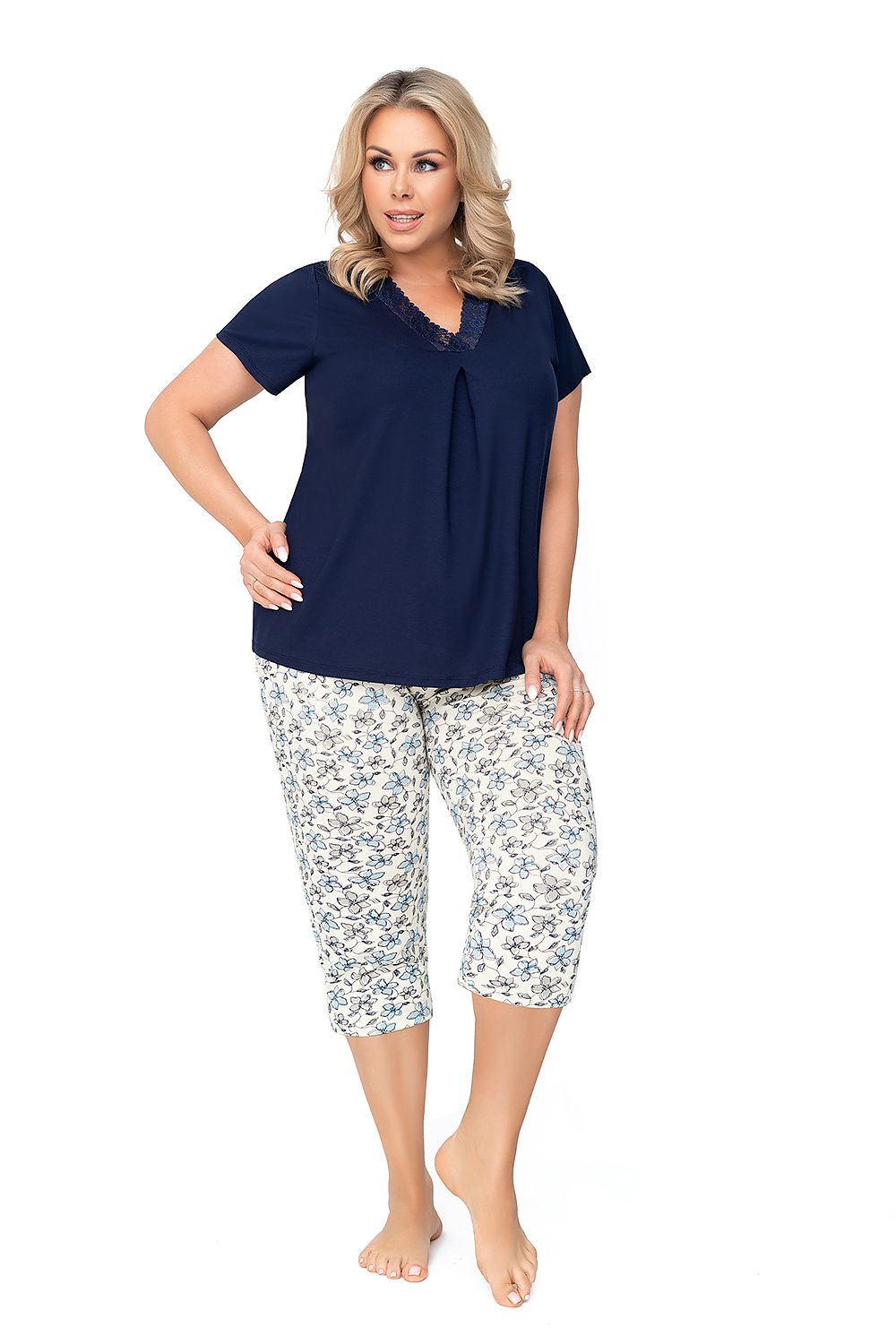  Piżama Damska Model Aria Plus Dark Blue - Donna 