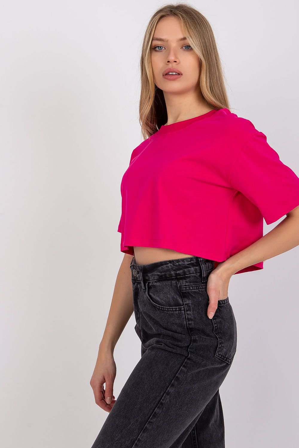   T-shirt Damski Model RV-TS-7541.06 Fuksja - BFG 