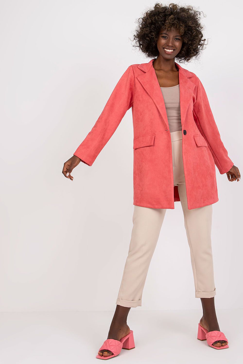   Marynarka Model DHJ-MA-15286.88 Pink - Italy Moda 