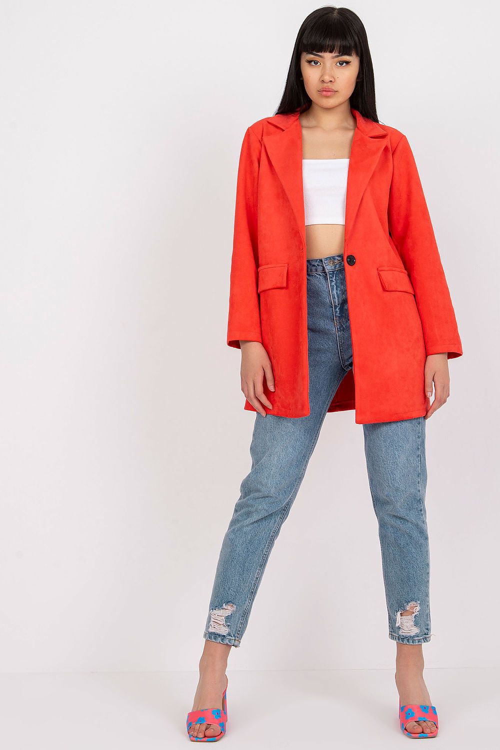   Marynarka Model DHJ-MA-15286.88 Coral - Italy Moda 