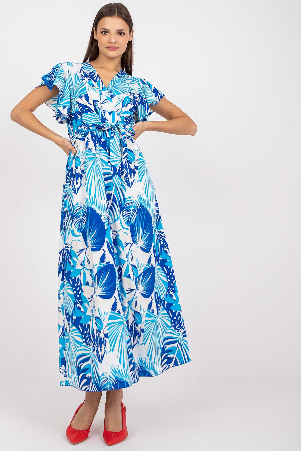  Sukienka Model DHJ-SK-13203-1.03X White/Blue - Italy Moda 