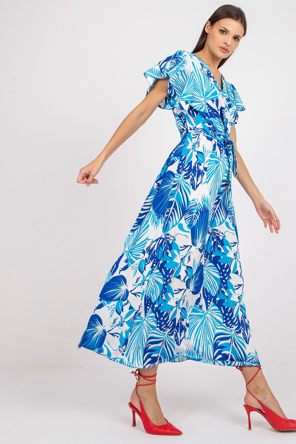  Sukienka Model DHJ-SK-13203-1.03X White/Blue - Italy Moda 