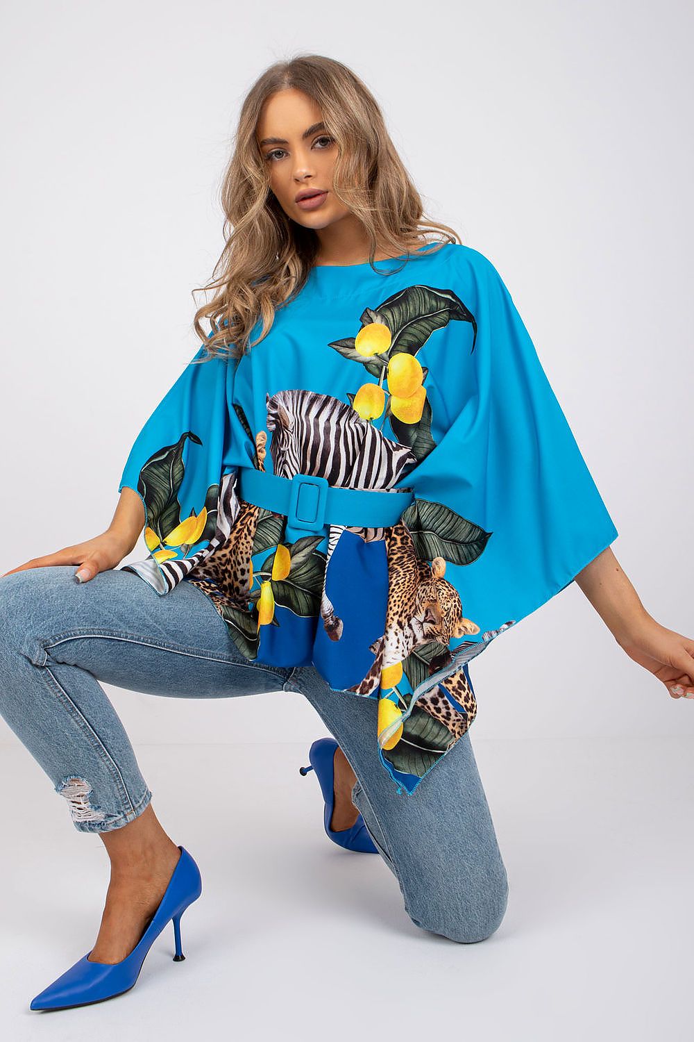   Bluzka Model DHJ-BZ-15735B.13 Blue - Italy Moda 