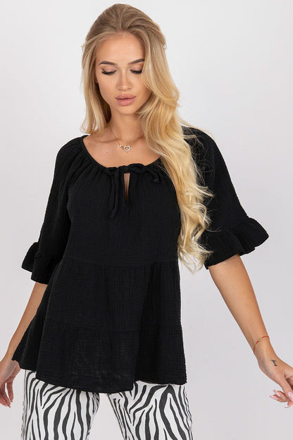   Bluzka Model TW-BZ-BI-90013.27X Black - Och Bella 