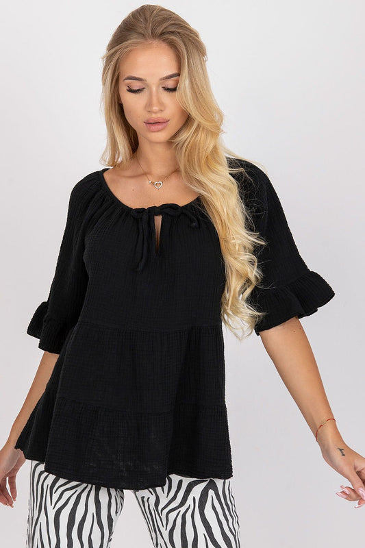  Bluzka Model TW-BZ-BI-90013.27X Black - Och Bella 