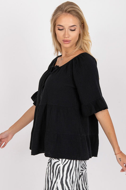   Bluzka Model TW-BZ-BI-90013.27X Black - Och Bella 
