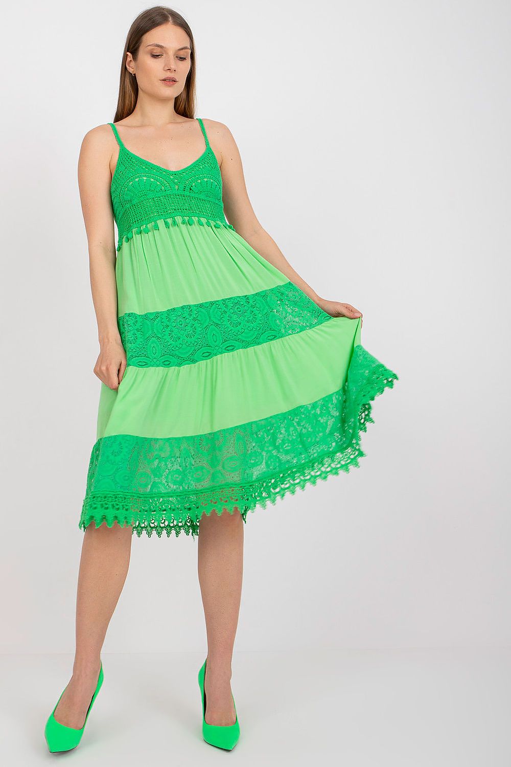  Sukienka Model TW-SK-BI-82345.19P Green - Och Bella 