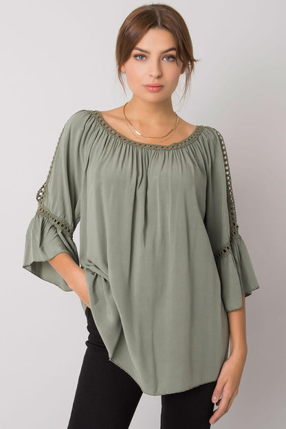   Bluzka Model TW-BZ-BI-82198.46 Khaki - Och Bella 