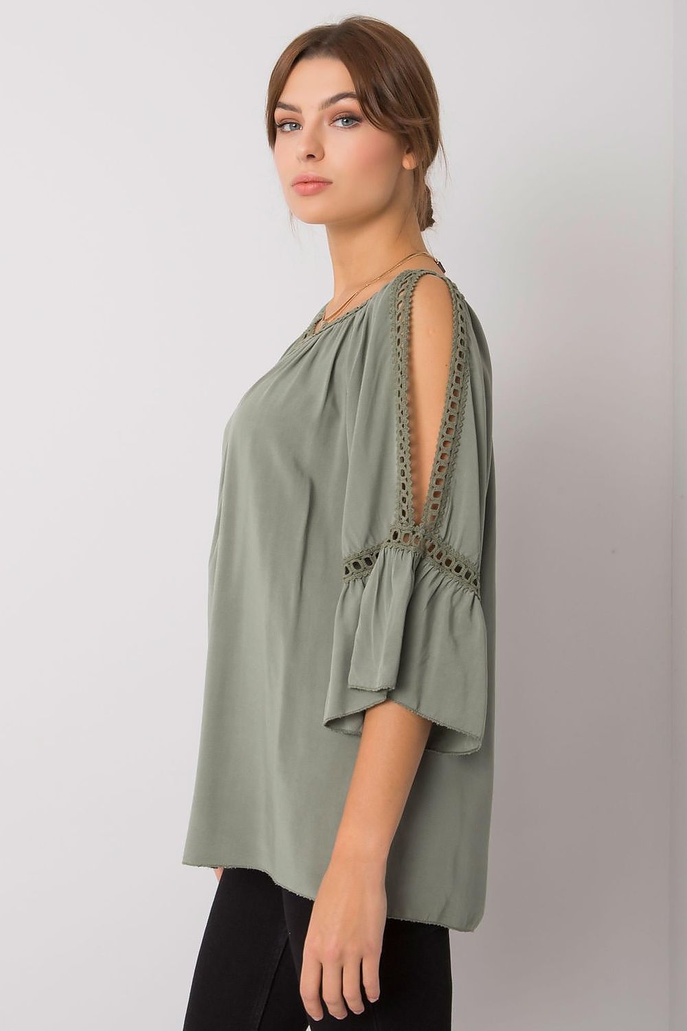   Bluzka Model TW-BZ-BI-82198.46 Khaki - Och Bella 