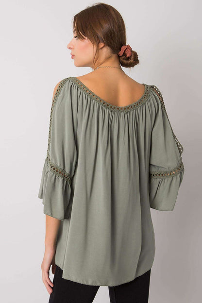   Bluzka Model TW-BZ-BI-82198.46 Khaki - Och Bella 