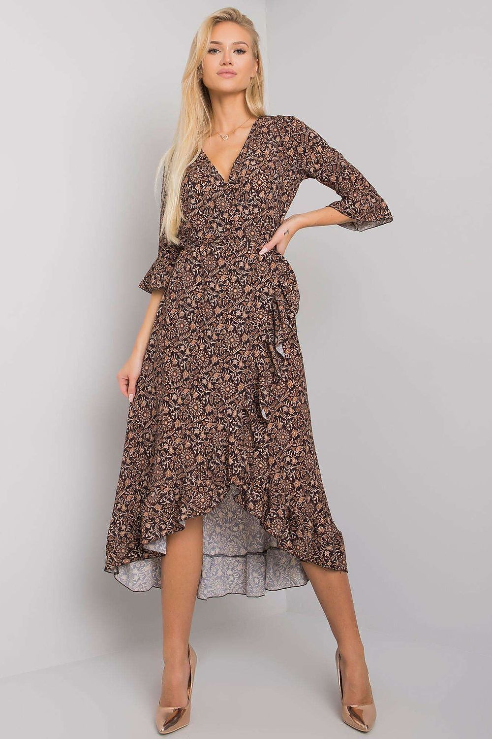  Sukienka Model TW-SK-BI-24502-3.46P Black/Beige - Och Bella 