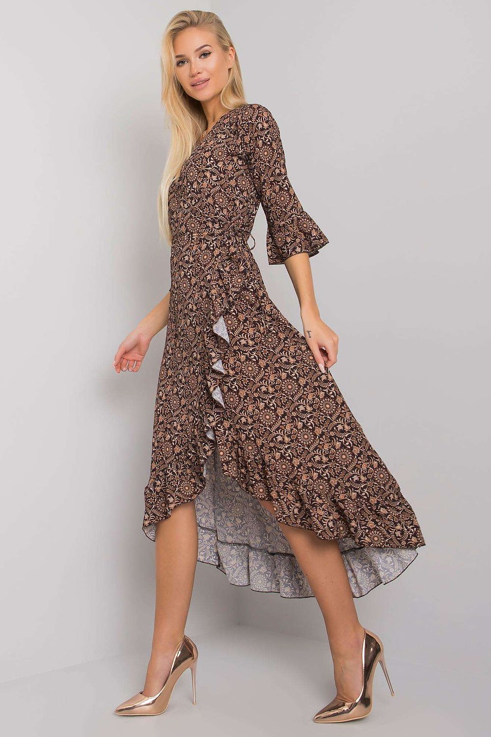  Sukienka Model TW-SK-BI-24502-3.46P Black/Beige - Och Bella 