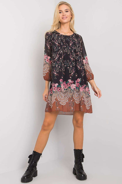  Sukienka Model TW-SK-BI-2667-1.72P Black/Beige - Och Bella 