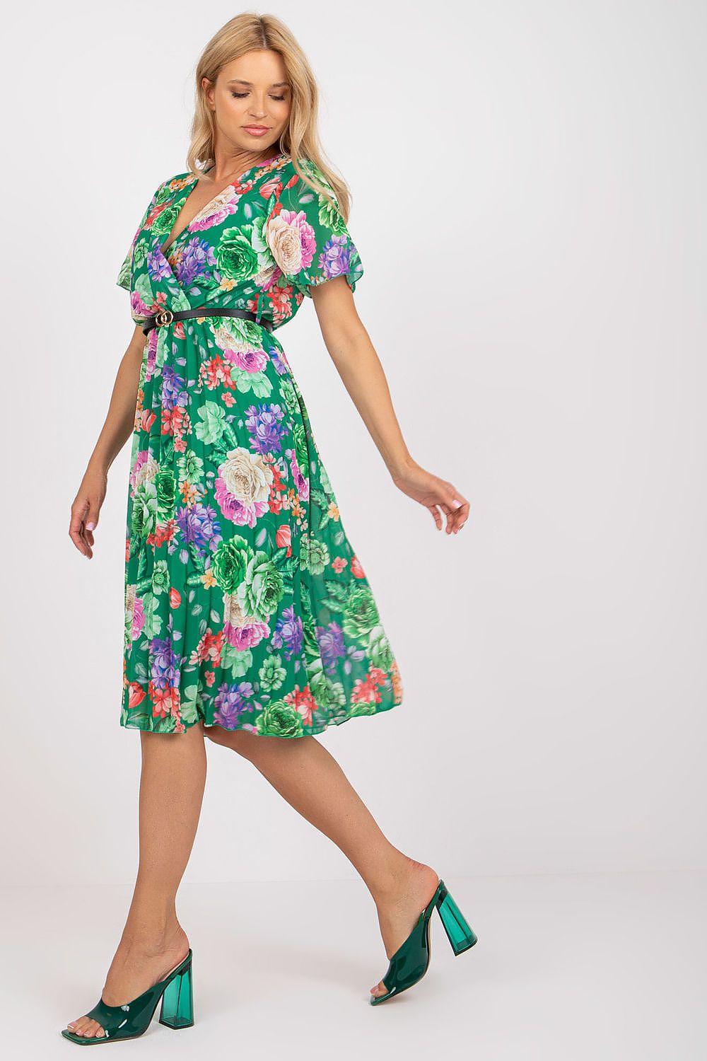  Sukienka Model DHJ-SK-13162.92 Green - Italy Moda 