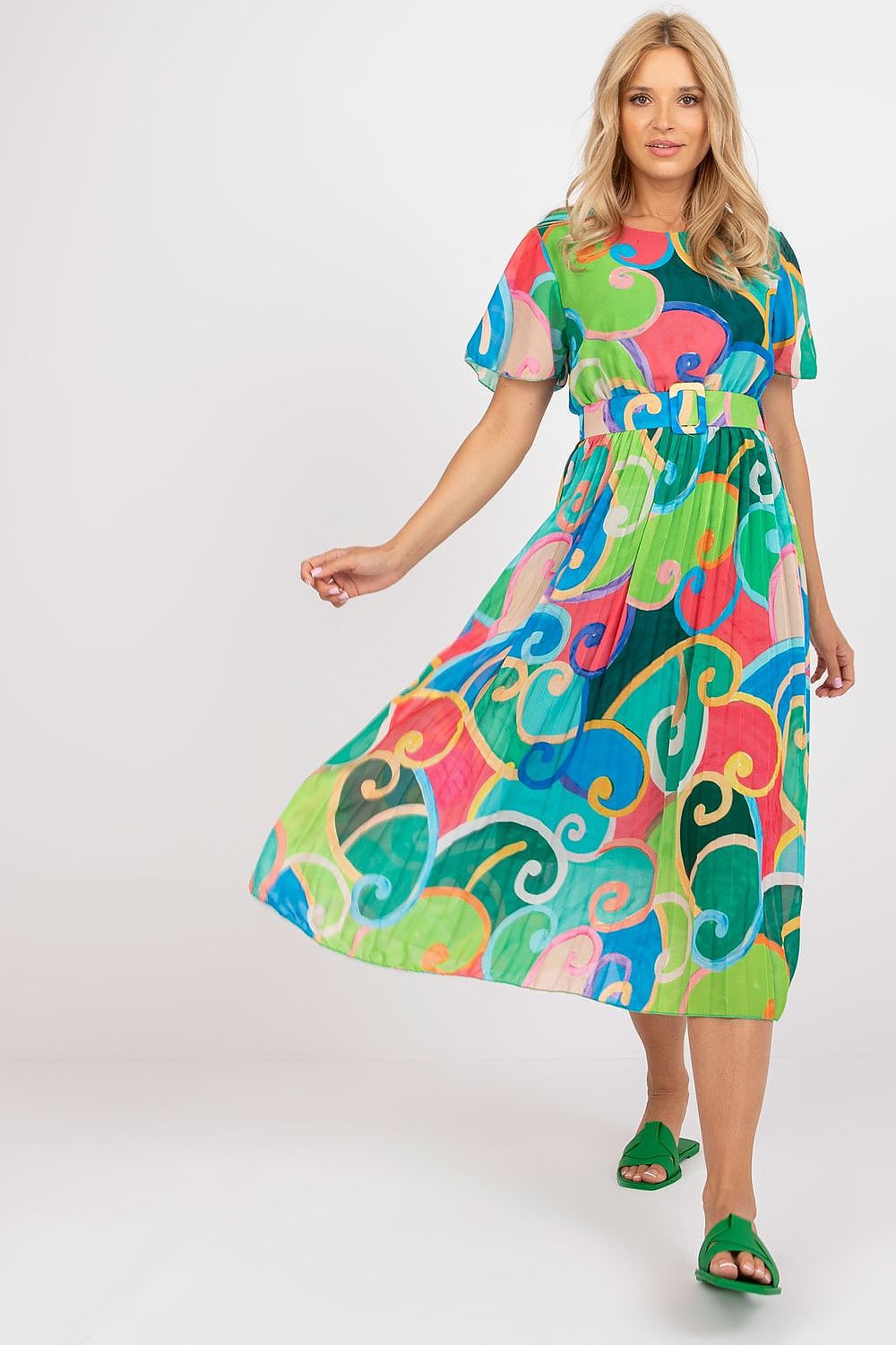  Sukienka Model DHJ-SK-13769.66P Green - Italy Moda 