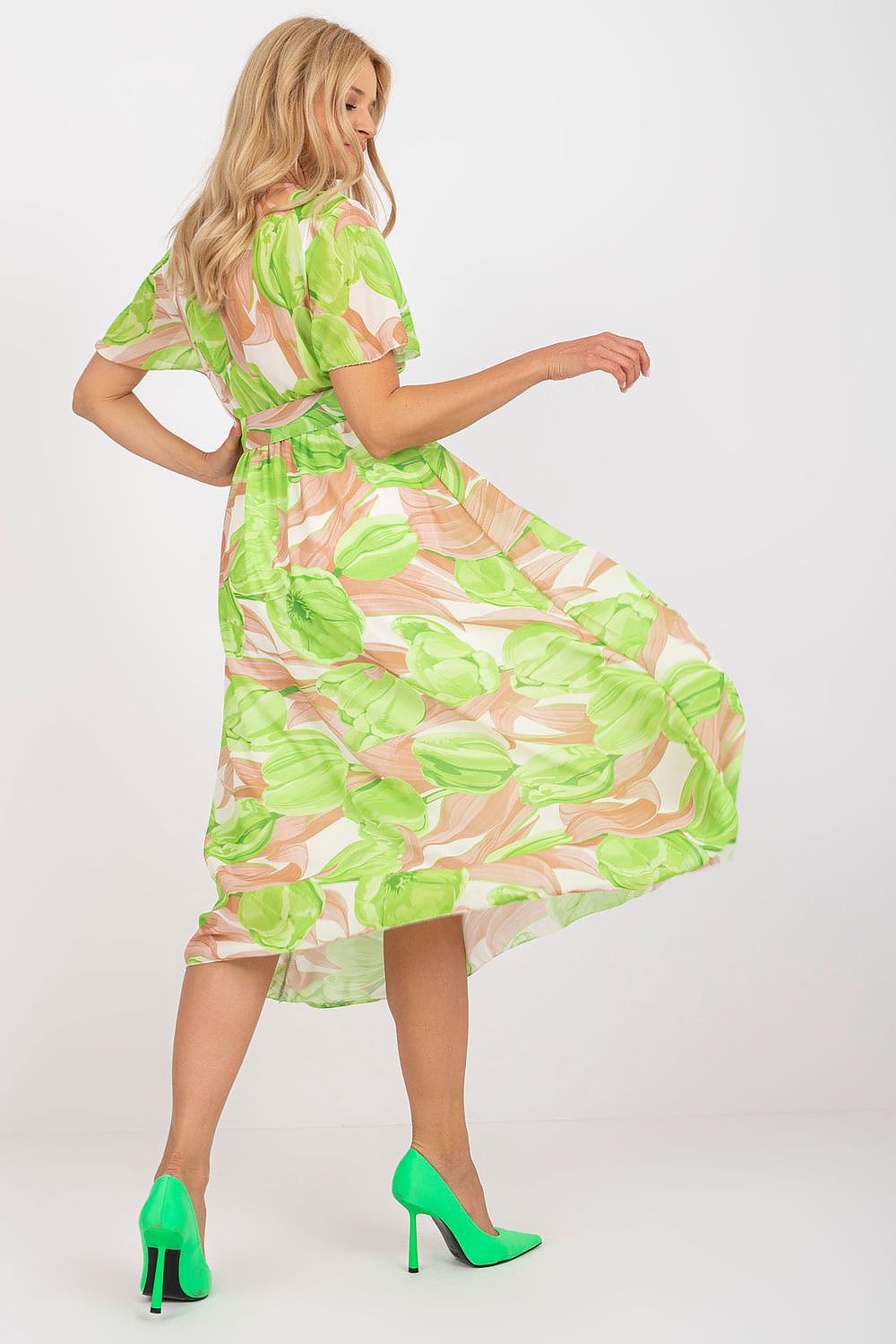  Sukienka Model DHJ-SK-15967.54P Light Green - Italy Moda 