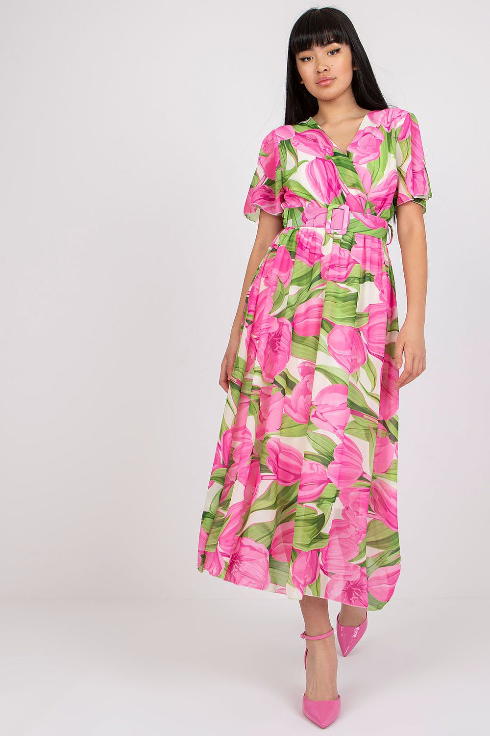  Sukienka Model DHJ-SK-15967.54P Pink - Italy Moda 