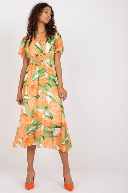  Sukienka Model DHJ-SK-15967.54P Orange - Italy Moda 