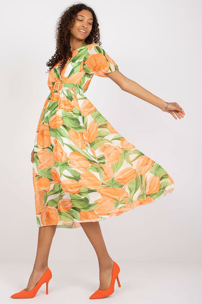  Sukienka Model DHJ-SK-15967.54P Orange - Italy Moda 