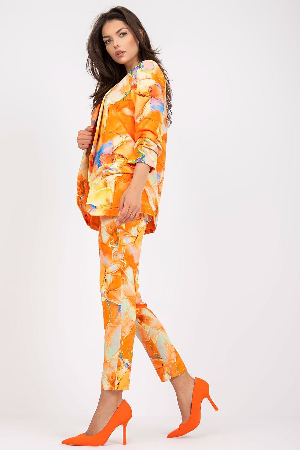   Marynarka Model DHJ-MA-7684A-1.22X Orange - Italy Moda 