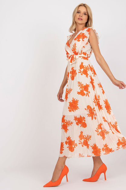  Sukienka Model DHJ-SK-13166.94P Orange - Italy Moda 