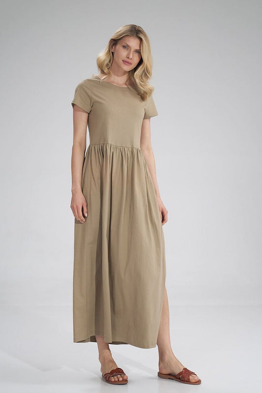  Sukienka Model M787 Beige - Figl 
