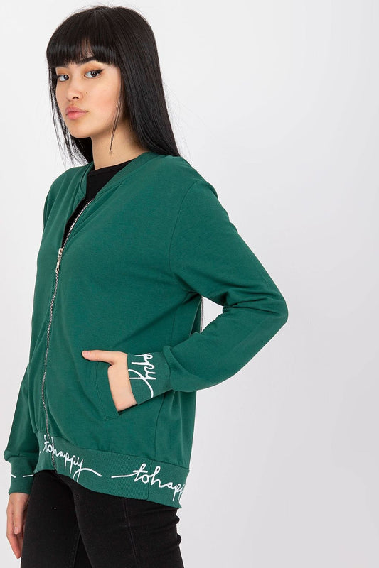   Bluza Damska Model RV-BL-7809.37X Dark Green - Relevance 