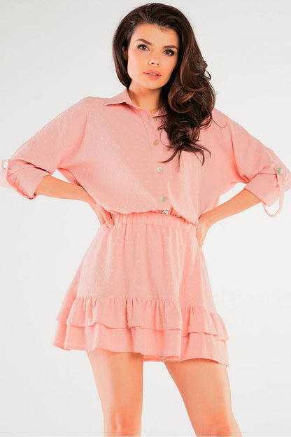   Koszula Damska Model A425 Powder Pink - awama 