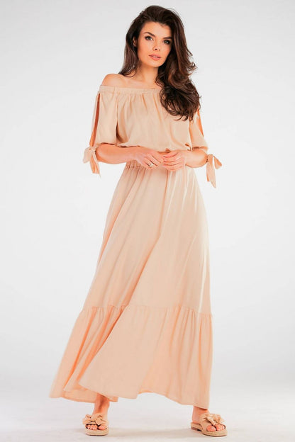  Spódnica Model A431 Beige - awama 