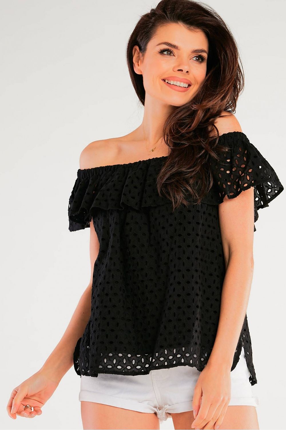   Bluzka Model A437 Black - awama 