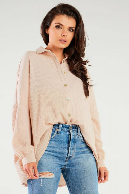   Koszula Damska Model M264 Beige - Infinite You 