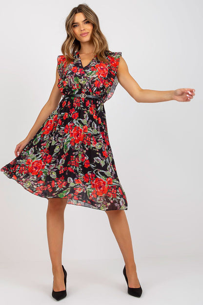  Sukienka Model DHJ-SK-N13198-3.05P Black/Red - Italy Moda 