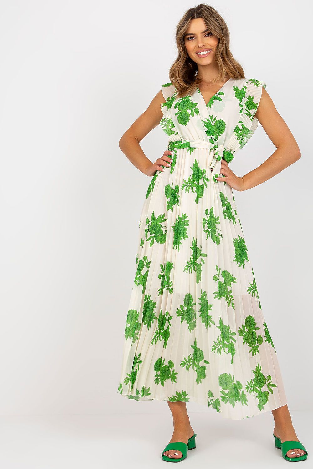  Sukienka Model DHJ-SK-13166.94P Green - Italy Moda 
