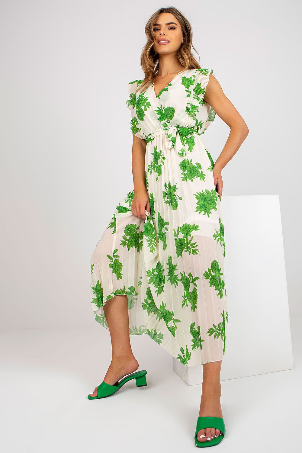  Sukienka Model DHJ-SK-13166.94P Green - Italy Moda 